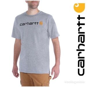 Carhartt | Gray Logo Original Fit Short Sleeve Tee Shirt | Size Medium